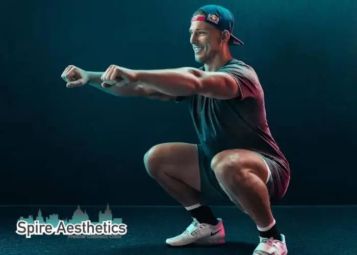 Image of man build leg muscle Spring Bank through exercise